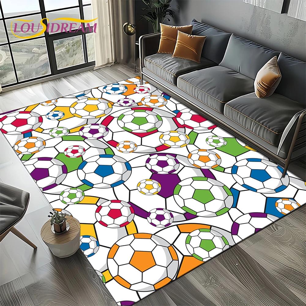 Football Field Soccer Sport 27 Style Carpet Rug for Living Room Bedroom Home Sofa Decoration,Kids Area Rug Non-slip Floor Mat