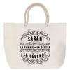 Sac De Plage - PLANETEE - Sarah Déesse Légende - Coton - Anses Corde - Imprimé En France