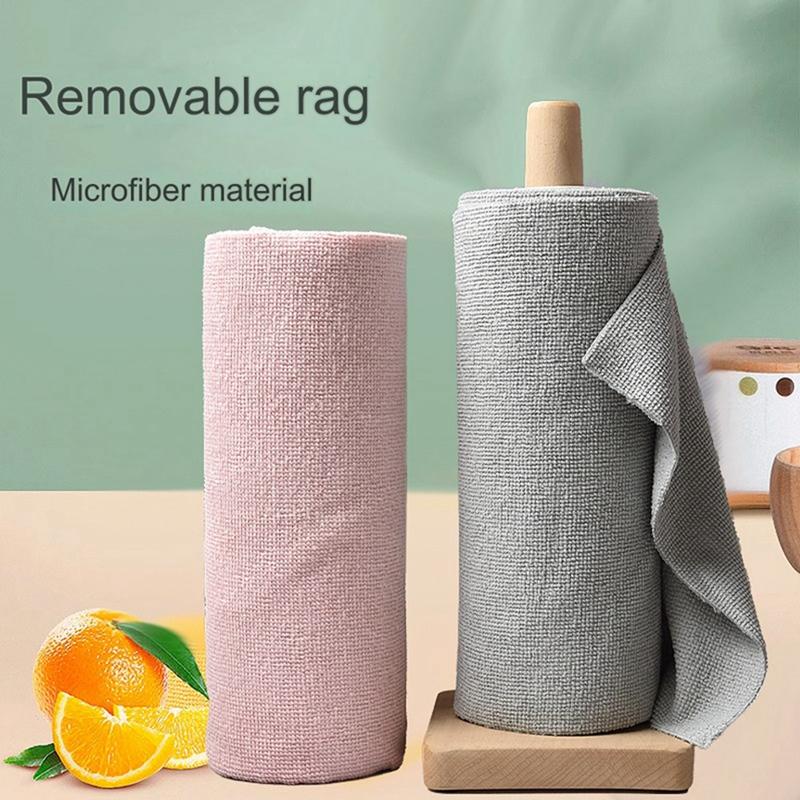

Reusable Cleaning Wipe Household Microfiber Towel Rolls Dish Rags Wash Paper Towel Parts рожевий