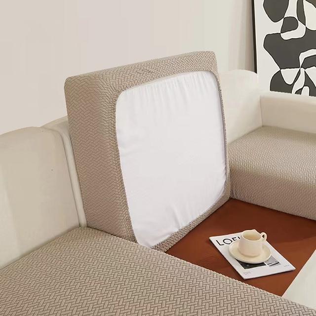 Jacquard Sofa Cushion Covers Elastic Sofa Seat Cover For Living Room Couch Plaid Sofas Slipcovers Airchair Seat Cover Home Hotel
