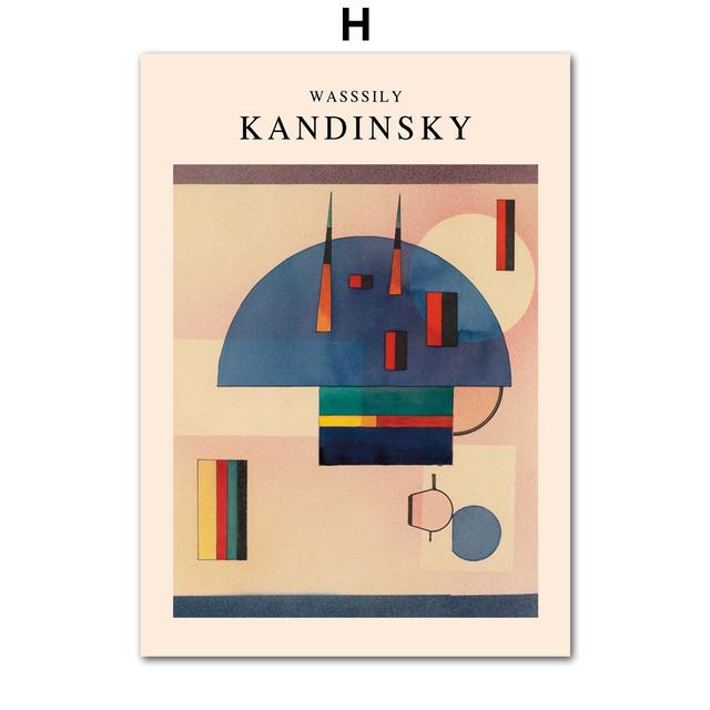 Farbe Wild Abstraktes Poster Geometrie Kandinsky Retro Kunstdruck Leinwand