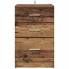 Nightstand with Drawers Reclaimed Wood Look 40 x 40 x 63 cm Engineered Wood