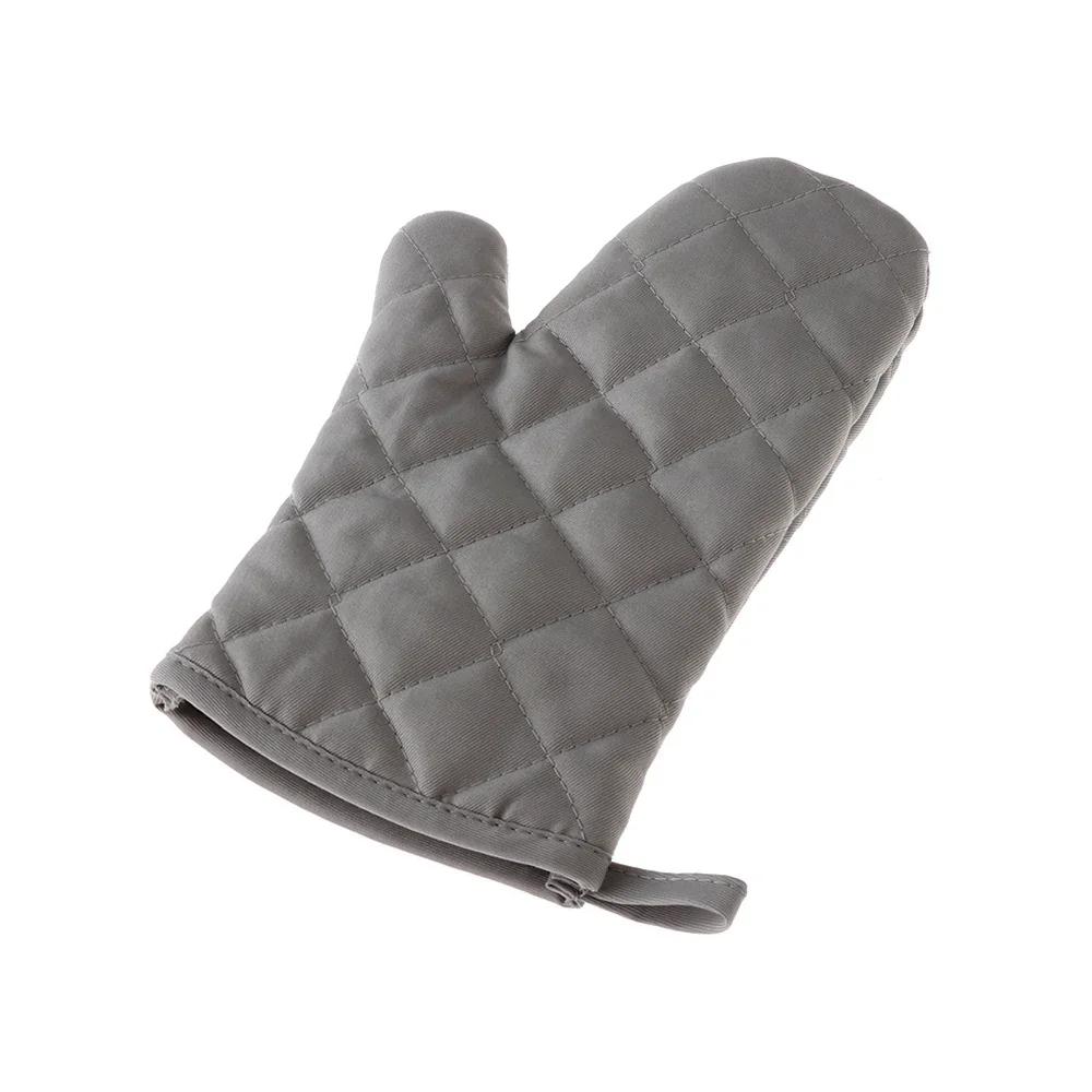 1PC New Portable Black Cotton Blend Thick Kitchen Baking Cook Insulated Padded Oven Gloves Mitt серый