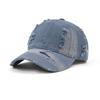 Unisex Washed Gradient Perforated Baseball Cap With Soft Top And Sun Visor
