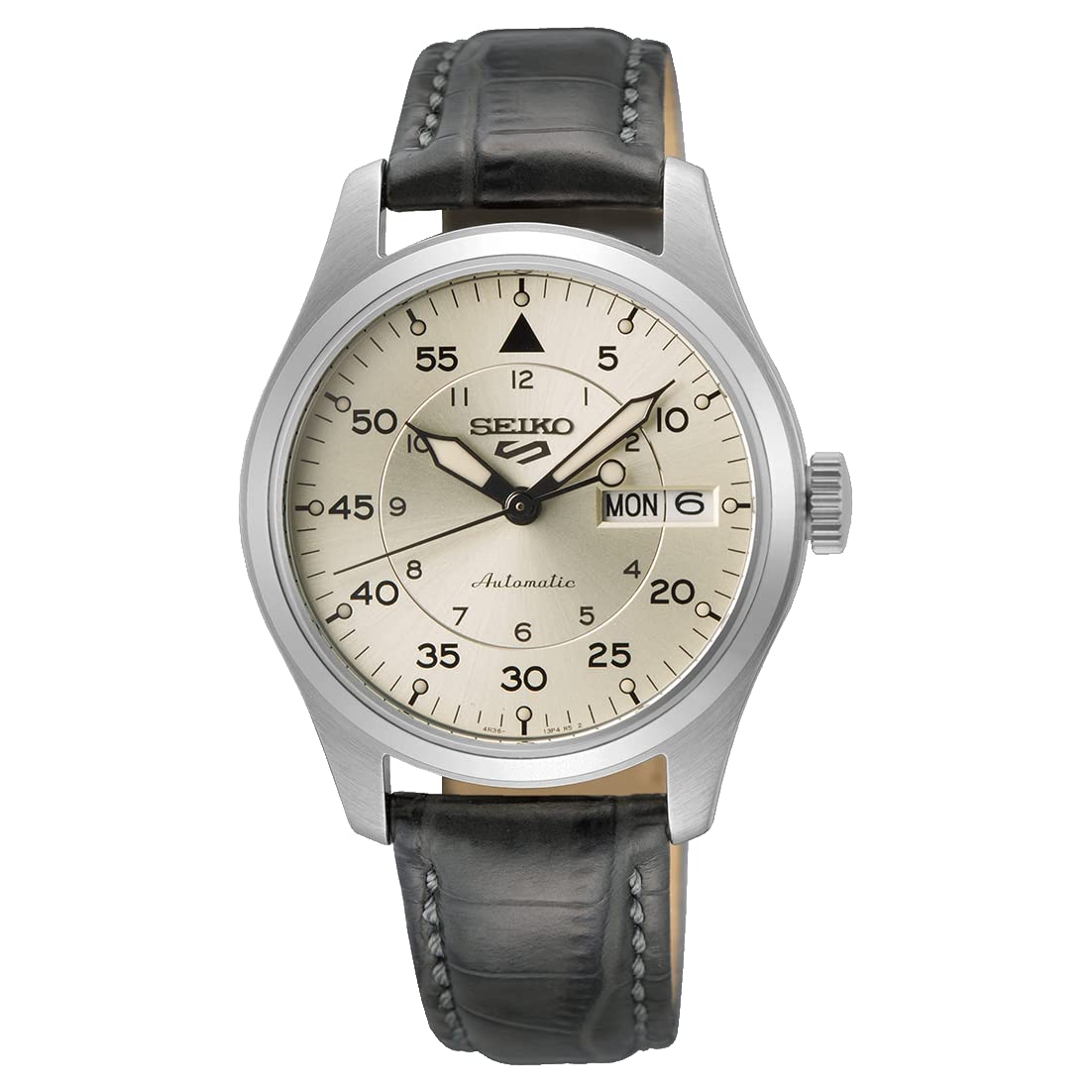 

Seiko SEIKO Watch Automatic Manual Winding Overseas Model Champagne Leather Band SRPJ87K1 Men s [Item] золотий