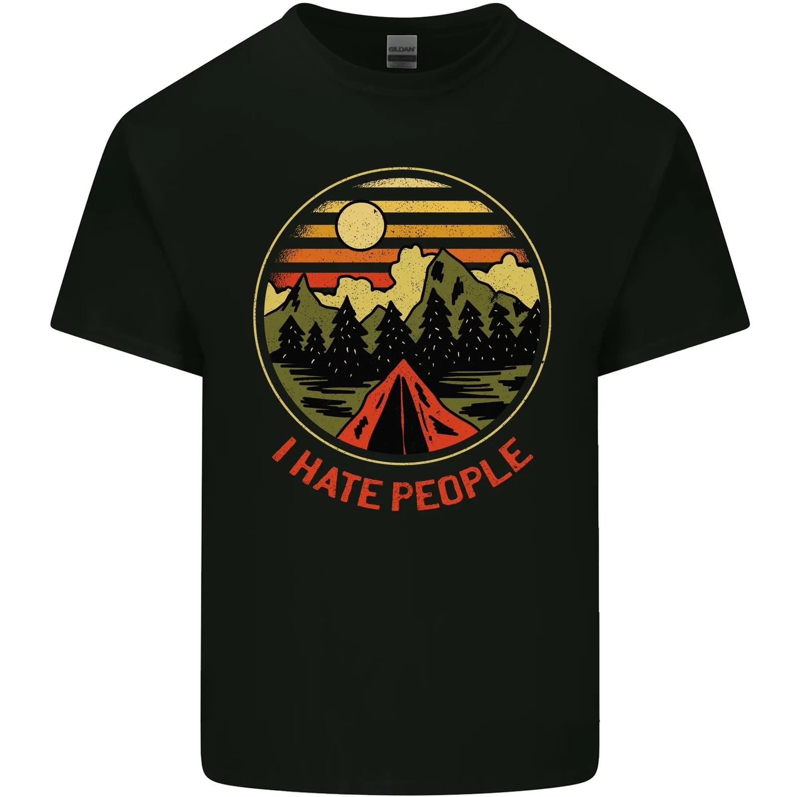 I Hate People Funny Camping Outdoors Trekking Kids T-Shirt Childrens M