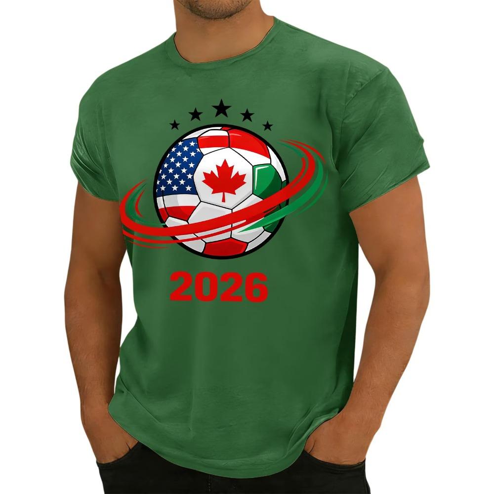 2026 North America Soccer TShirt USA Canada Mexico Football Supporter TShirt Soccer Part Supplies Clothing Men Women Cotton Top