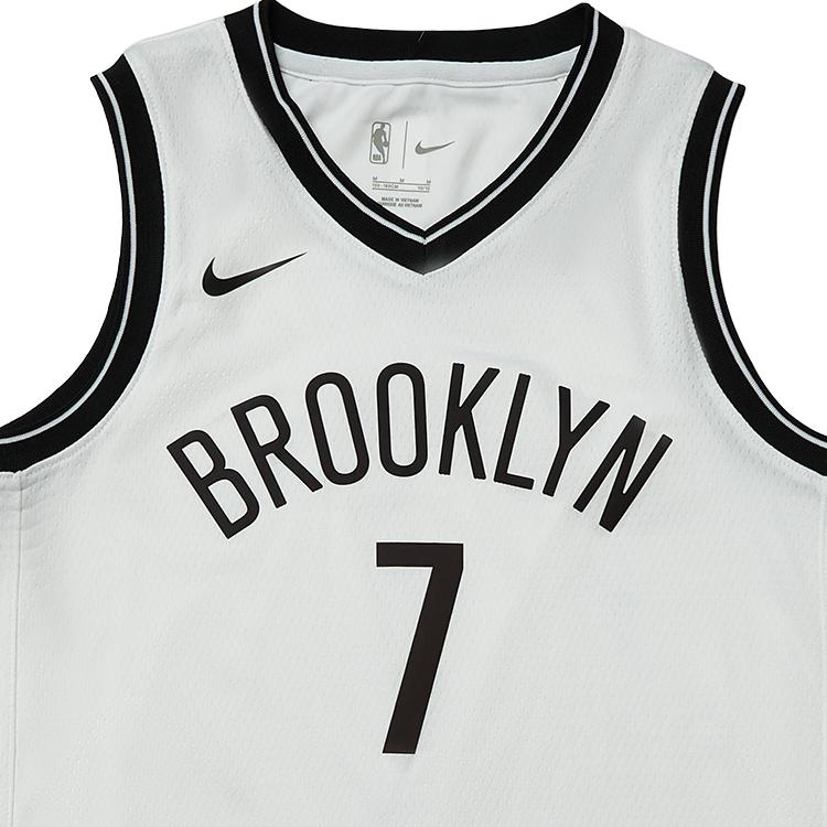 Nike T-Shirt Letter Logo Print Sports Quick-Dry Breathable Basketball Jersey Brooklyn Nets Durant 7 Kids Tops 3Z2B7BZ1P-NYNKD