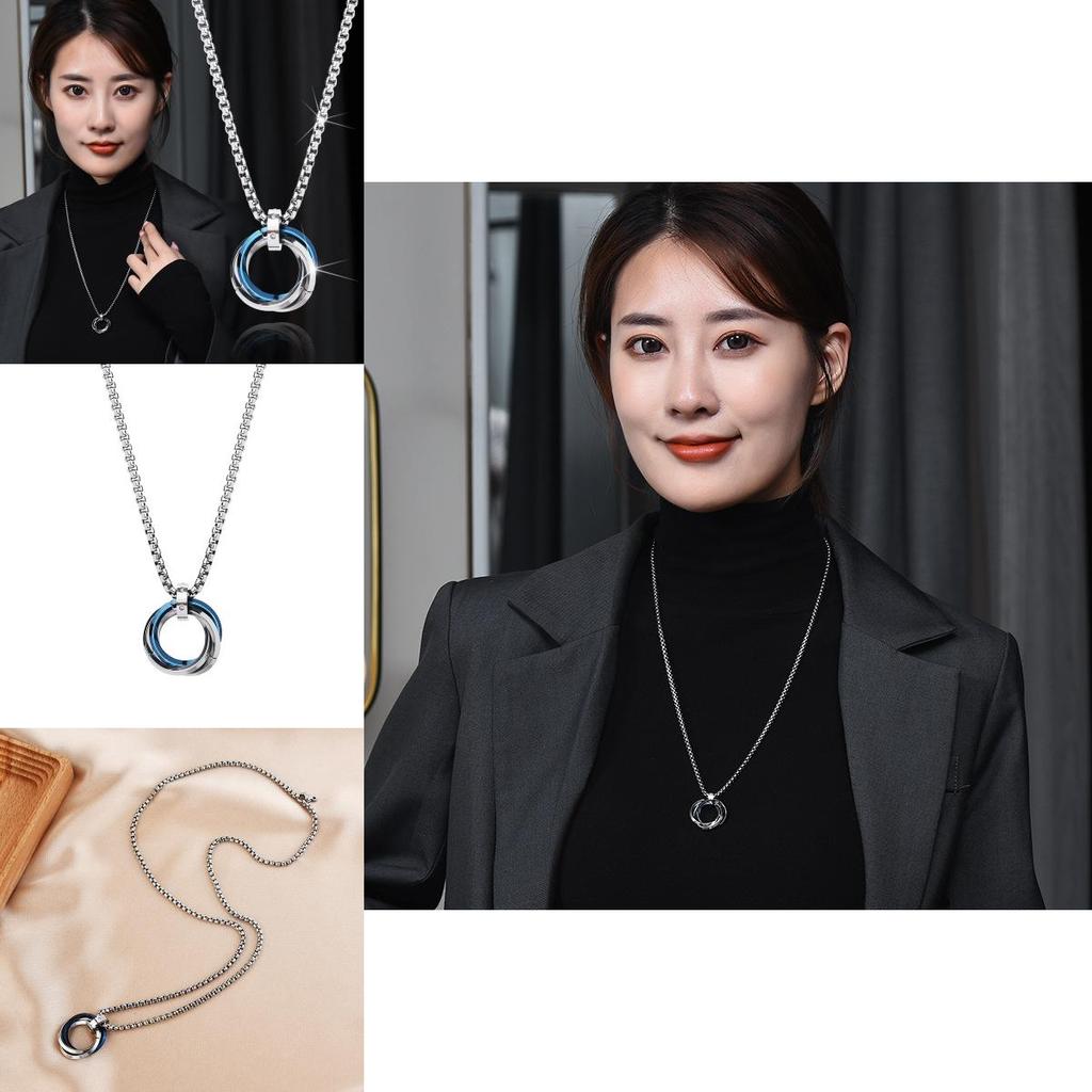 Trendy Titanium Steel Necklace For Men And Women With Minimalist Geometric Design Ideal For Casual Wear And Gifts