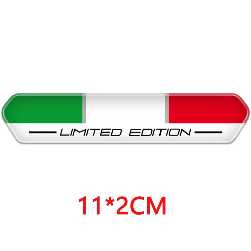 3D Refletive Italy Flag Car Emblem Badge Sticker Motorcycle Decals Fit for Aprilia RS4/RSV4/RS/APR150/SR,Tuono V4,Ducati Waterproof Epoxy Resin Decal