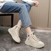 Spring Autumn Winter Women's Shoes Solid Color Winter Boots Versatile Casual Shoes Women's Velvet Sneakers