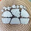 3 Stück Cupcake Stanzformen für Kartenherstellung, Stanzschablonen, Metall Stanzform, Scrapbooking Stanzformen, DIY geätzte Prägeschablone für Basteln