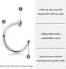 ASTM F136 Titanium D Shaped Nose Piercing Implant Grade Titanium Gothic Pierced Nose Ring 18G 20G Classic Piercing Body Jewelry