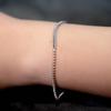 HR 131Bsilver Half & Half Chain Bracelet (Silver 925)