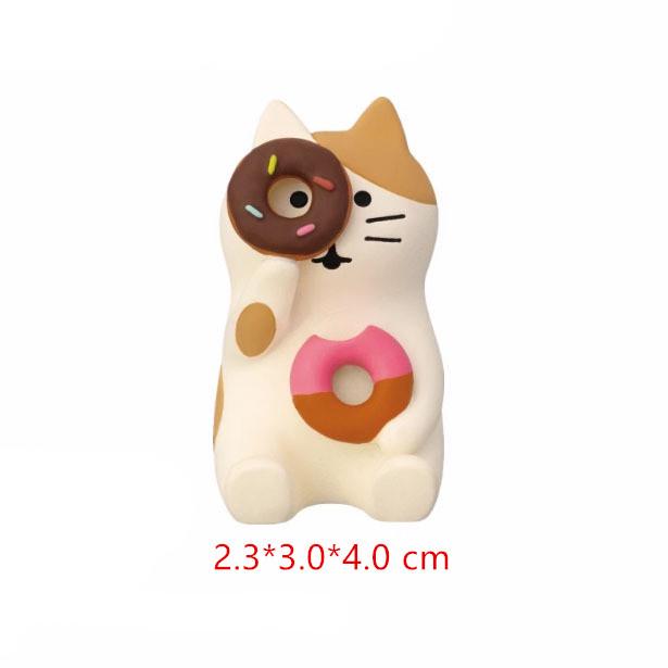 Japanese Cat Zakka Miniature Bread & Coffee Shop Resin Decor