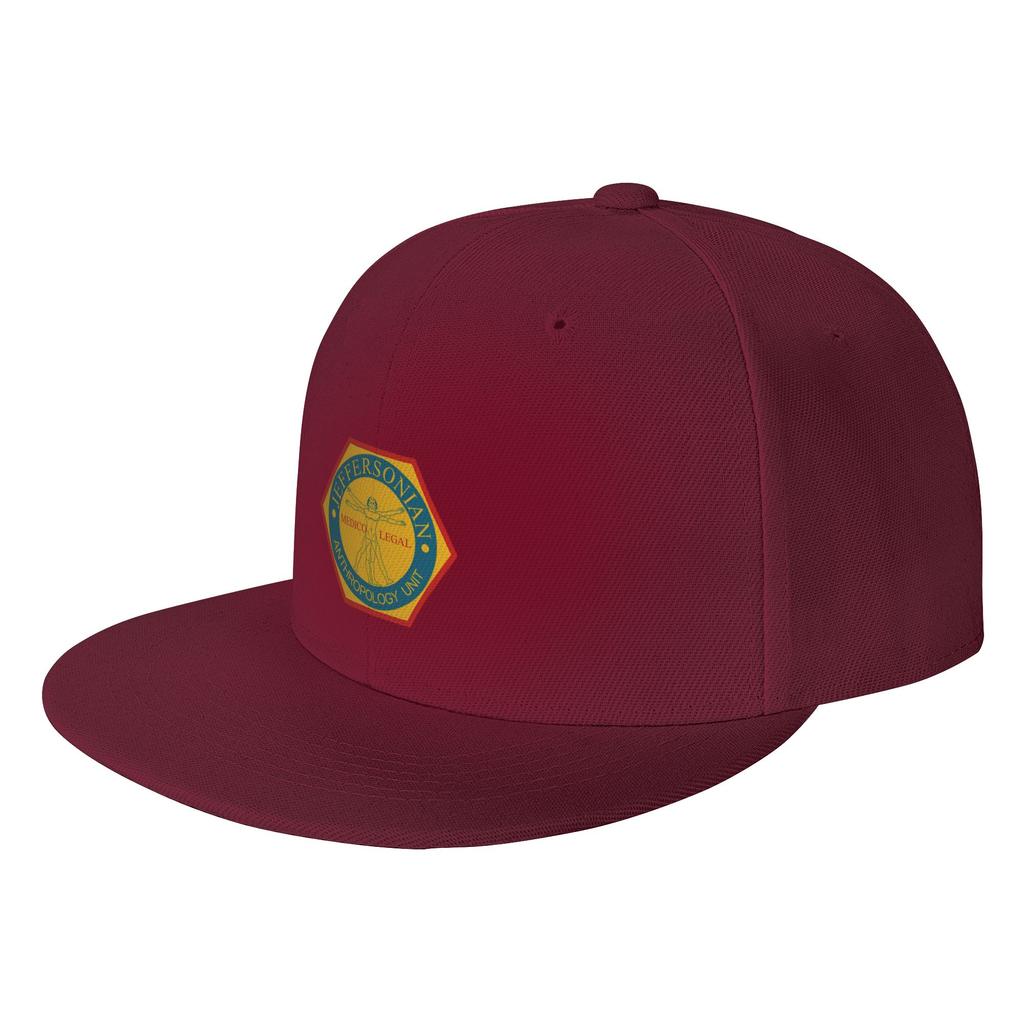 Fashion BONES  Jeffersonian Institute Logo Flat Brim Sun Hat  Trendy Matching Tennis FeUnisex