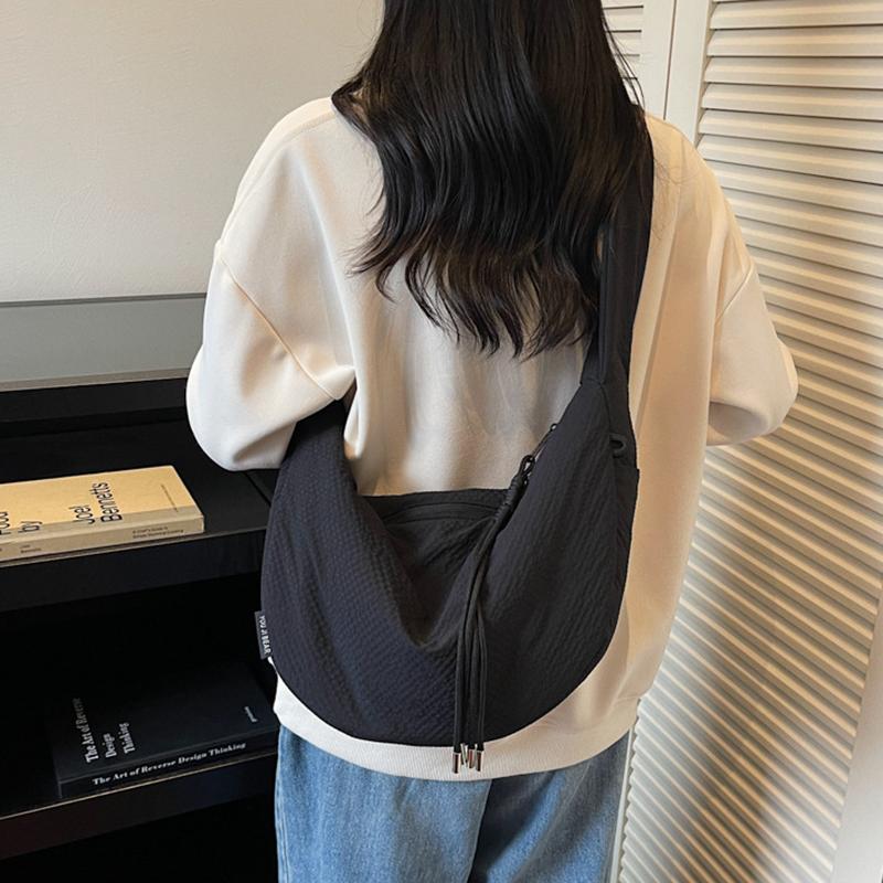 New Comfortable and Versatile Texture Hobo Bags Women Crossbody Bags Large Capacity Lightweight Casual Storage Bags Fashionable KTB