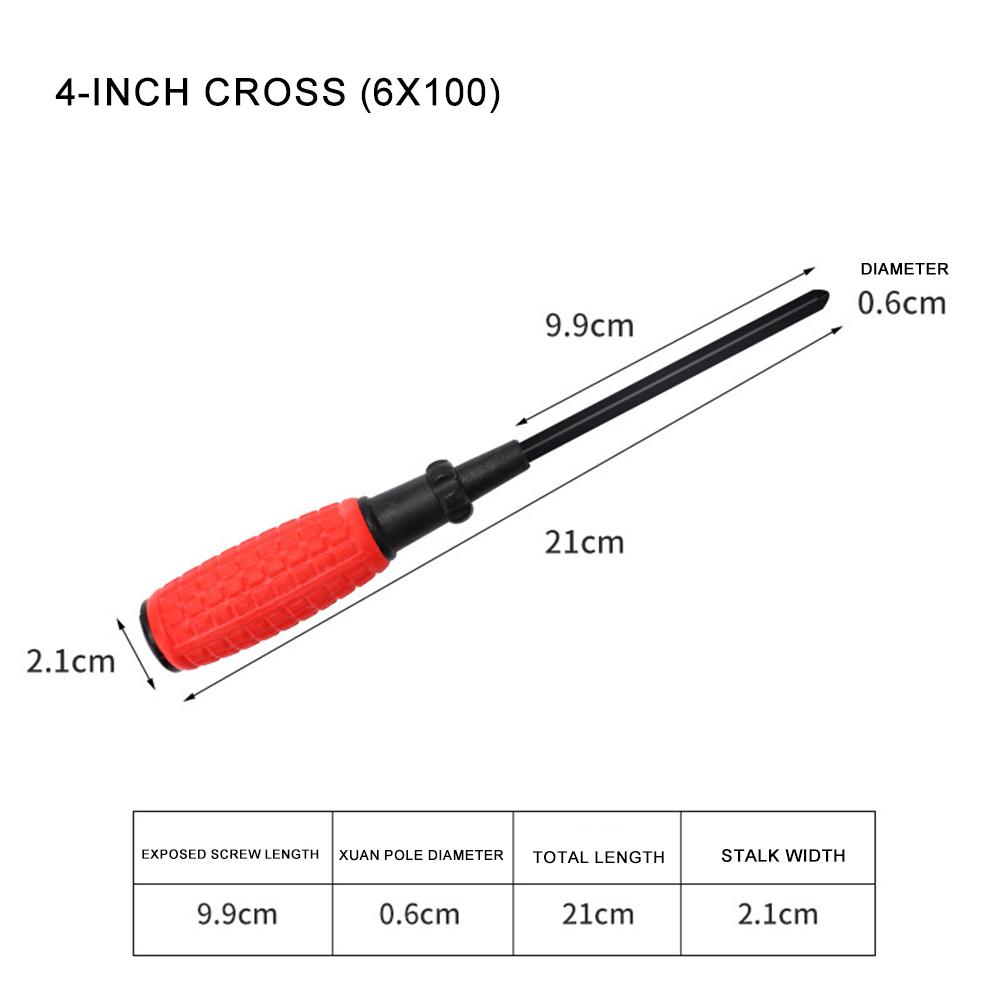 Rękojeść antypoślizgowa pokryta gumą Wkrętak krzyżakowy Mocny magnetyczny Stal 45# 2/3/4/5/6/8 cali