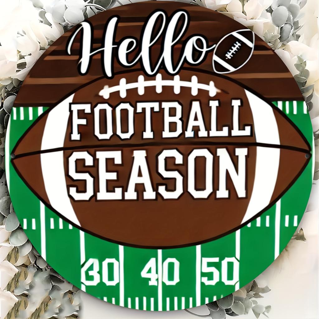 Football Season Aluminum Metal Sign Vintage Sports Bar Wall Decor Plaque