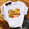 New Women T-Shirt 2023 Good Vibes Letters Fashion Top Female T Shirts Harajuku Streetwear O-Neck Short Clothes Ladies Tshirts