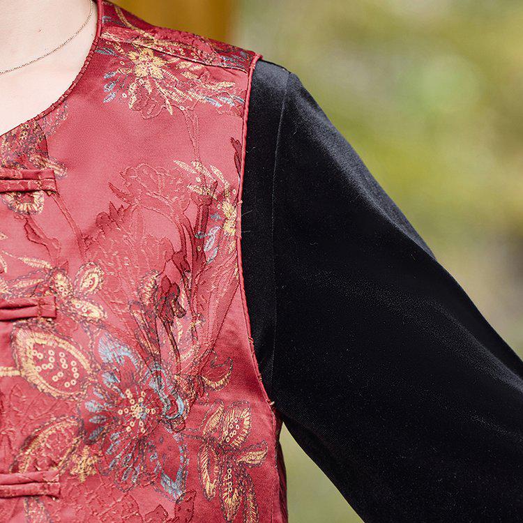 2026 Chinese Embroidered Vest Three-Piece Set for Mature Women - Elegant National Style Spring Outfit