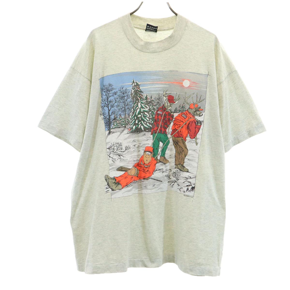 

FRUIT OF THE LOOM BEST 90s Made in USA Old reindeer Short sleeve T-shirt Men s Used