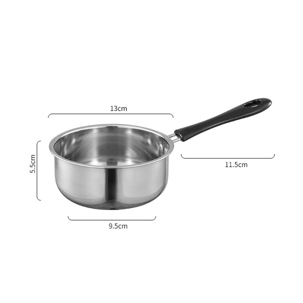 Piccola Pentola Mini Pentola per Zuppa Pentolame con Manico Lungo per Induzione e Forno Lavastoviglie Cucina Pentola per Colazione Bambini Pentolame