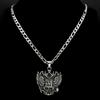 Russian Double-Headed Eagle National Emblem Symbol Pendant Necklace for Women Men Silver Color Stainless Steel Chain Jewelry