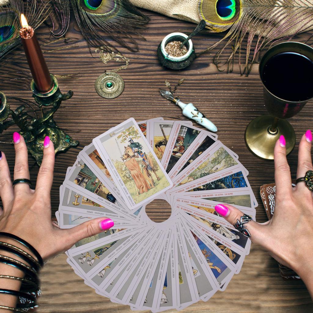 Decameron Tarot Cards Mordern Witch Angels Series Everyday Witch Oracle Cards PDF Guideboock English Board Games