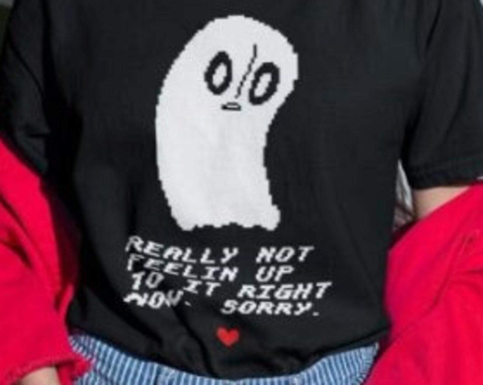 Unisex Undertale Gaming T-Shirt, Napstablook Indie Shirt Sans Papyrus Toriel Undyne Alphys T-shirt Indie Shirt L