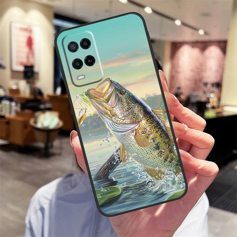 Bass Fishing Case For Oppo A94 A54 A40 A60 A80 A98 A78 A18 A38 A58 A16 A76 A96 A17 A77 A74 A57S A15 Cover