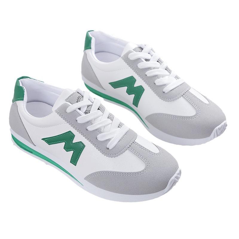 2025 Autumn New Thick-soled Forrest Gump Shoes Women's Leather Surface Korean Version Versatile Casual Shoes Ins Tide Student Running Shoes Tide