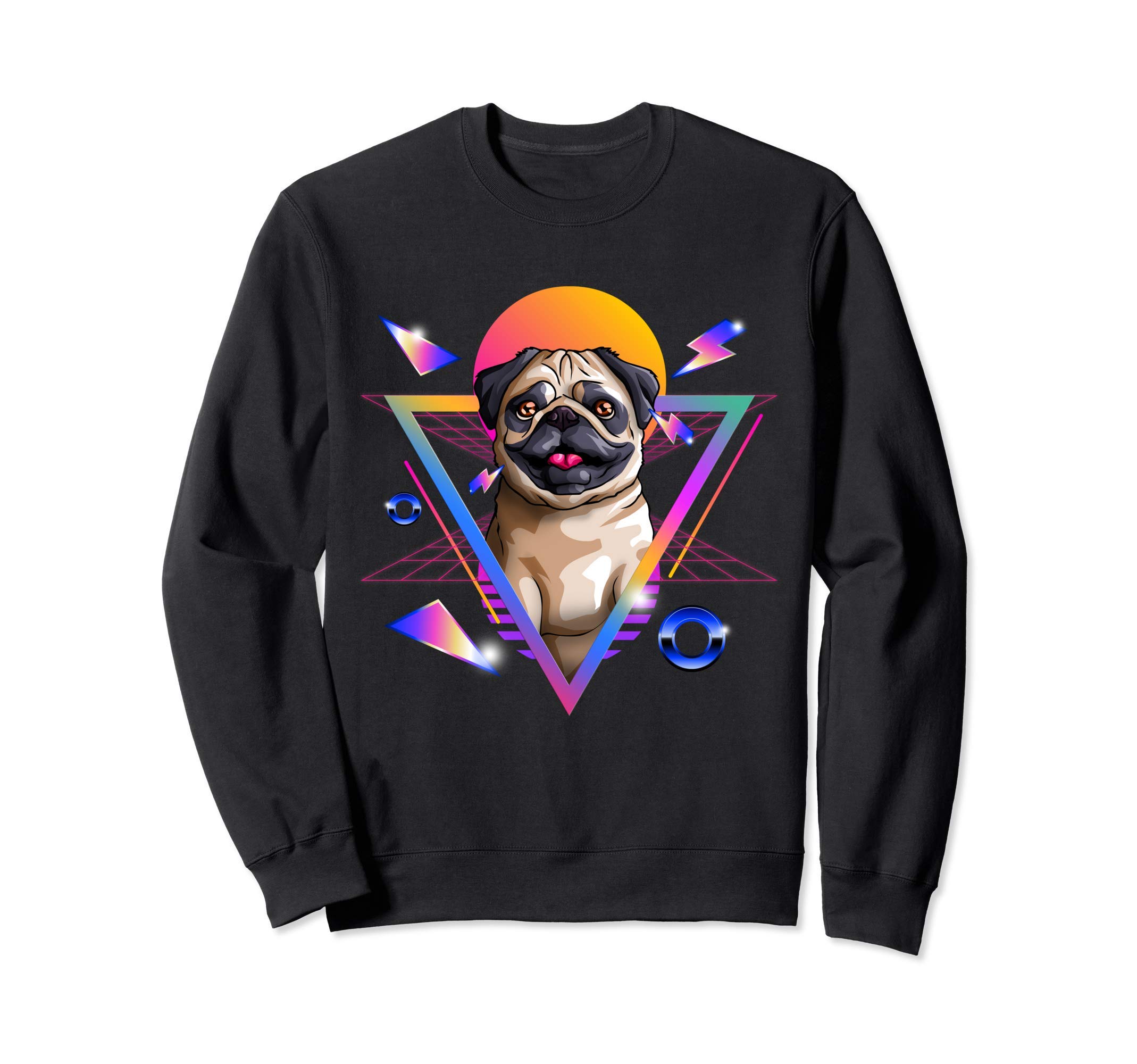 Retro Pug Vintage Dog 80s Rad Pug Lover s Gift Sweatshirt