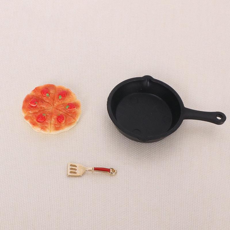 1/12 Dollhouse Kitchen Dinnerware Model Food Toys Pan Pot Shovel Pressure Cooker Playing House Miniature Cookware Accessories