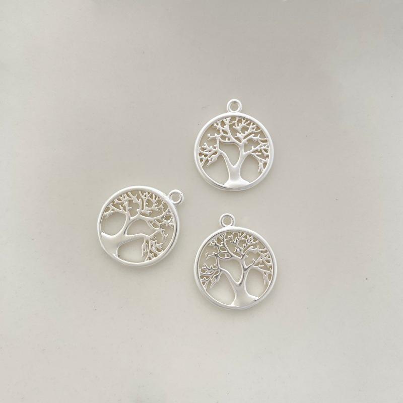 Tree of Life Pendant: 14K Gold-Plated Copper, High Color Retention, Hollow Tree Necklace & Bracelet Charm.