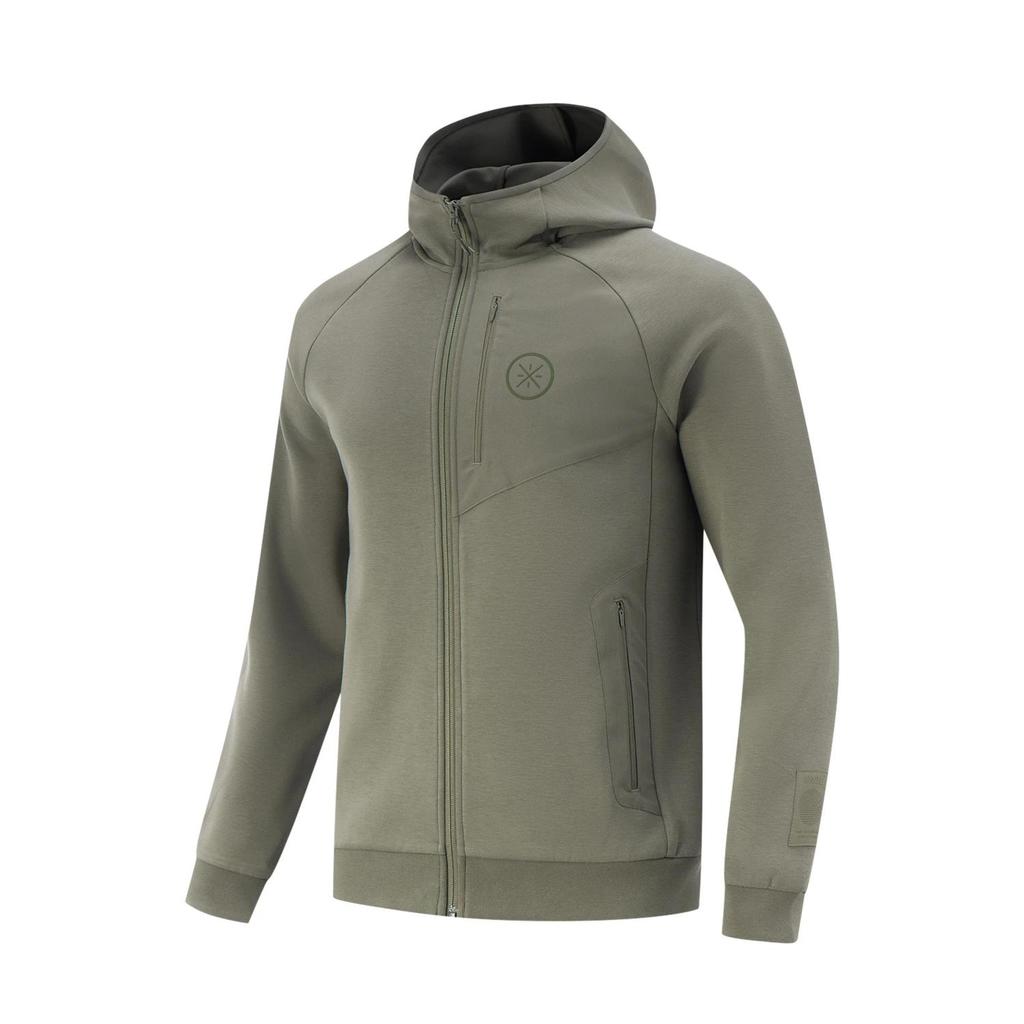 Li Ning Wade Series Einfarbiger Zip-Up Hoodie Herren Hoodies Teegrün AWDV045-2