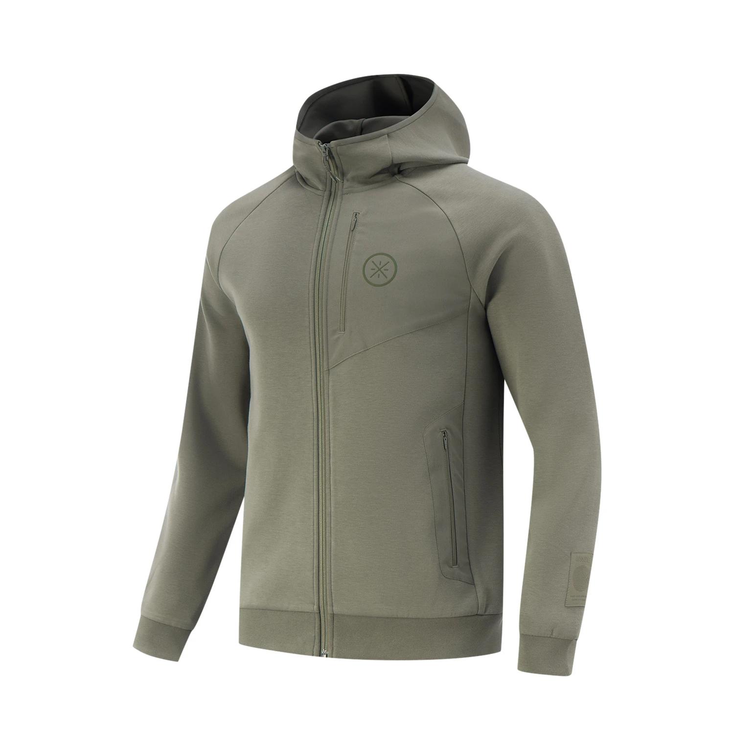 Li-Ning Men s Way of Wade Series Loose Zip Hooded Sweatshirt Tea Green AWDV045-2 M