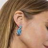 Boucles d'oreilles Luxenter en argent 925 et zircon aigue-marine plaqué finition en rhodié - Vallek