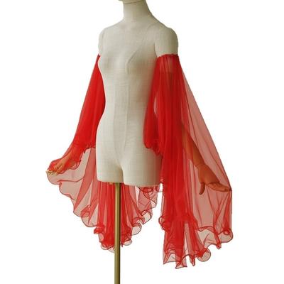 1 Pair Elegant Women's Dress Sleeves Detachable Long Tulle Victorian Long Gloves Sheer Arm Covers Wedding Dress Accessories