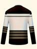 Spring Men's Zipper Long Sleeved Polo Shirt, Comfortable Polyester Fiber Casual Contrasting Color Outfit Suitable for Daily Outings and Entertainment