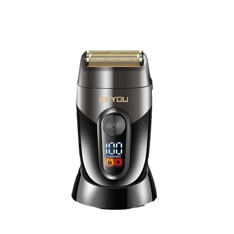 KY69 Dual-Layer USB Electric Bald Shaver with LCD Display