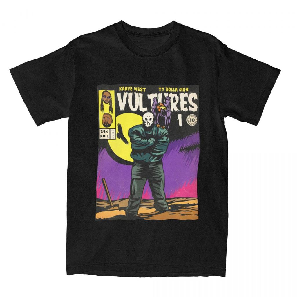 Kanye West Ty Dolla Sign Vultures Album Apparel TShirt for Unisex Women Hip Hop Comic Art Funny Pure Cotton Summer Clothes