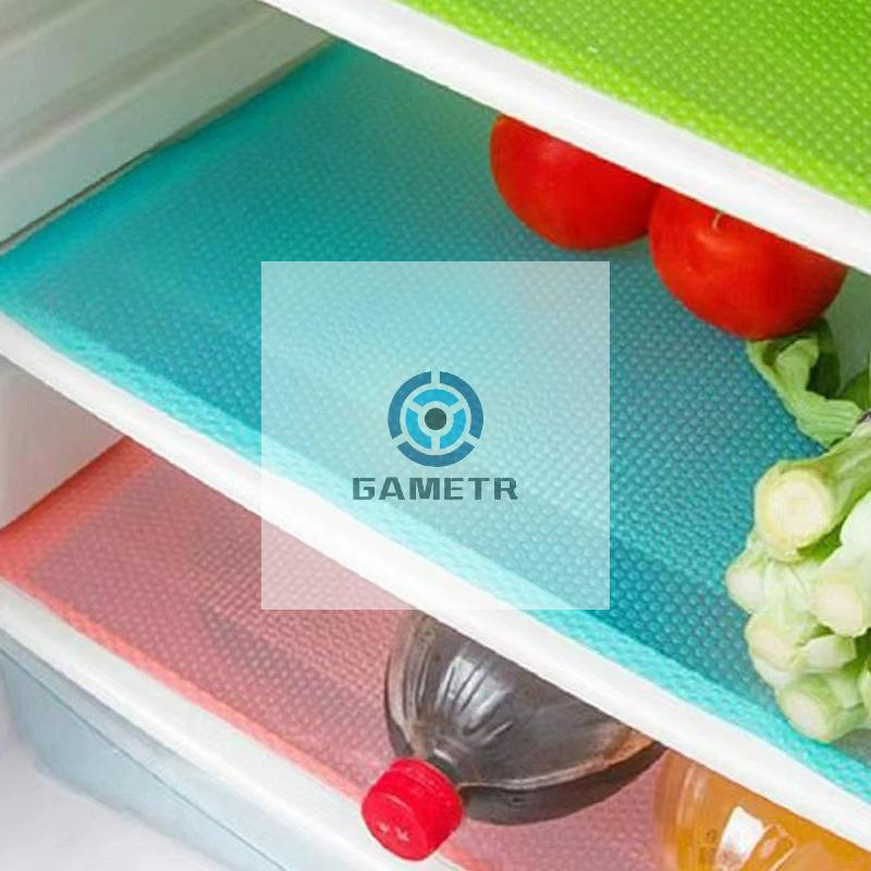 10Pcs EVA Refrigerator Mats Oil Resistant Cuttable Cabinet Drawer Mats Easy Clean Placemats Thermal Insulation Coasters