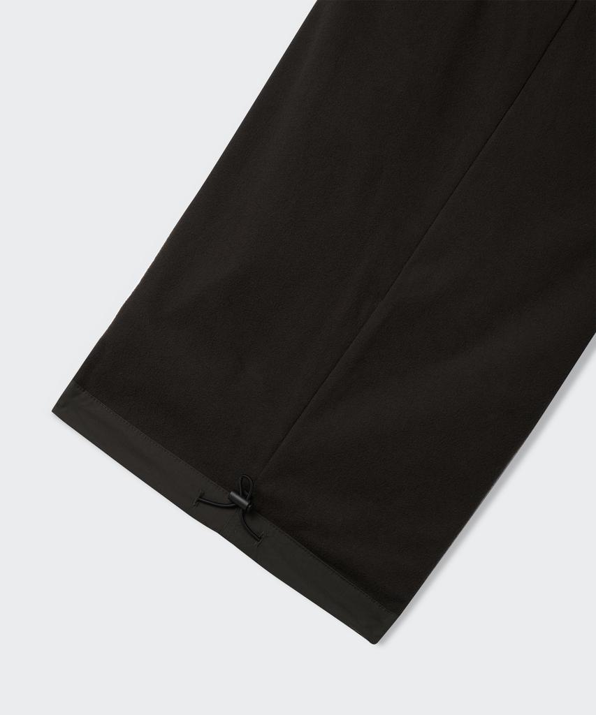 Musinsa Standard [Lazer Urbano] Calças Parachute de Cintura Larga com Cinto e Forro de Fleece [Cinza Lama]