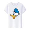 Funny Disney Cartoon Blouses Donald Duck Head Tees Mickey Mouse T-shirts Woman 2000s Clothes Y2k Tops Summer Kids White Tshirts