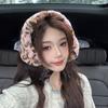 Solid Color Leopard Headbands Plush Warm Scarf Fashion Ear Warmer  Women Headwear
