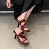 Summer Designer Fine Heel Heel Slippers Women Open Toe Casual Party Dress Sandals Shoes Zapatos De Mujer
