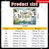 2D Flachbanner Polyester Cartoon Insektenmuster Partybanner Geburtstagsfeier Dekoration Hintergrundtuch