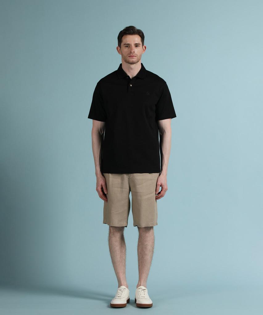 Panicalle Black Logo Short Sleeve Polo Shirt