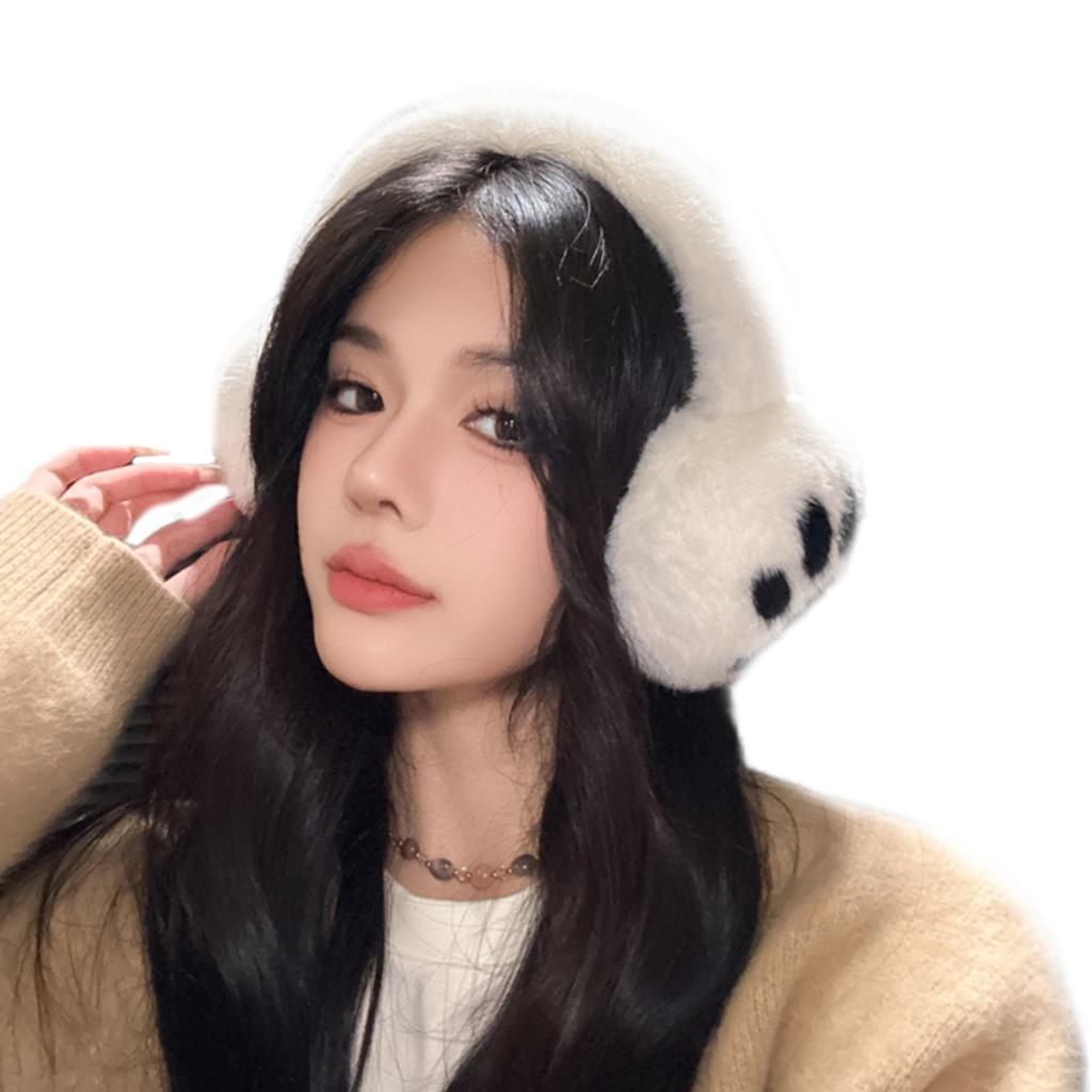 Adjustable Foldable Ear Muffs With Fashion Bowknot/Paws Pattern For Skiing And Camping Outdoor Winter Activity Earcovers